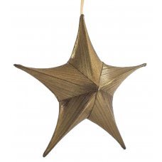 Χριστουγεννιάτικο Υφασμάτινο Αστέρι Οροφής Καφέ (40cm)